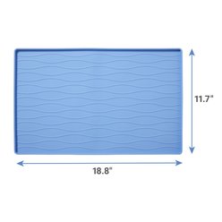 Frisco Silicone Dog & Cat Food Mat, Blue, Medium slide 2 of 7