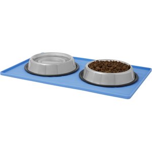 Frisco Silicone Dog & Cat Food Mat, Blue, Medium