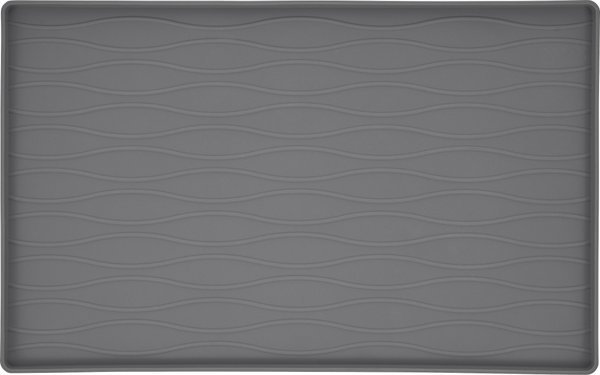 Show full view: Frisco Silicone Dog & Cat Food Mat, Gray, Medium slide 1 of 7
