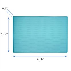 Frisco Silicone Dog & Cat Food Mat, Teal, Large slide 2 of 5