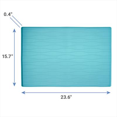 Show full view: Frisco Silicone Dog & Cat Food Mat, Teal, Large slide 2 of 7
