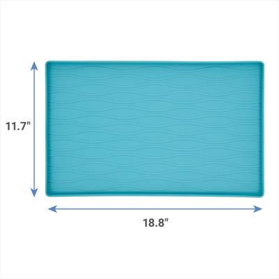 Show full view: Frisco Silicone Dog & Cat Food Mat, Teal, Medium slide 2 of 7