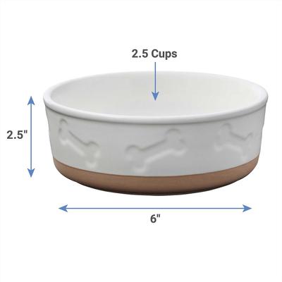 Show full view: Frisco Silicone Food Mat, Gray, Large + Bones Non-skid Ceramic Dog Bowl, 2.5 Cups slide 8 of 9