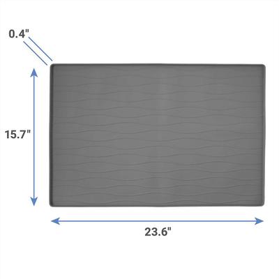 Show full view: Frisco Silicone Food Mat, Gray, Large + Bones Non-skid Ceramic Dog Bowl, 4.50 Cups slide 3 of 9