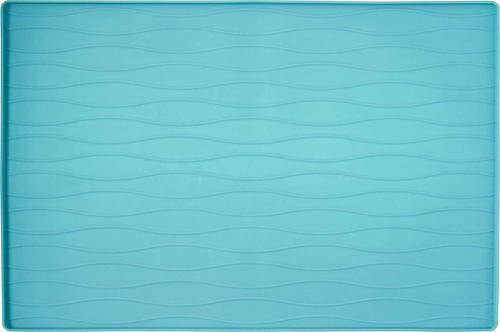 Show full view: Frisco Silicone Food Mat, Teal, Large + Bones Non-skid Ceramic Dog Bowl, 2.5 Cups slide 2 of 9