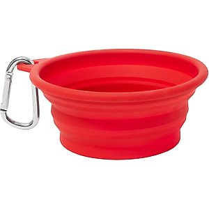 Frisco Silicone Pet Travel Bowl, Red, Small: 1.5 cup