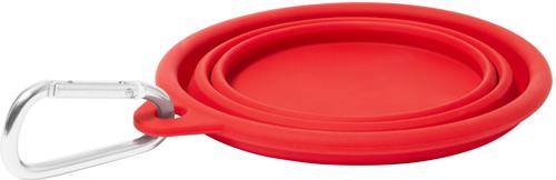 Show full view: Frisco Silicone Pet Travel Bowl, Red, Small: 1.5 cup slide 4 of 8