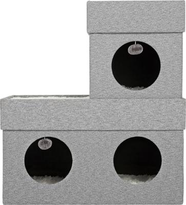 Show full view: Frisco Single Cube Stackable & Collapsible Cat Condo, Gray slide 7 of 9