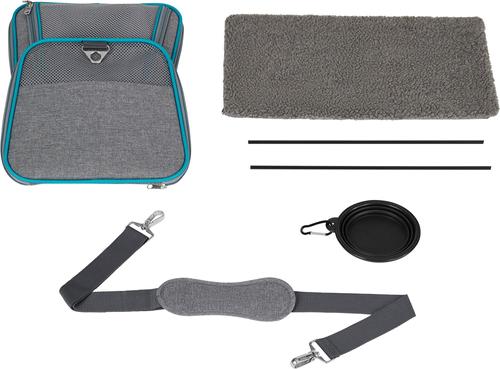 Show full view: Frisco Single Soft Sided Expandable Airline Compliant Dog & Cat Carrier, Gray, Medium slide 3 of 8