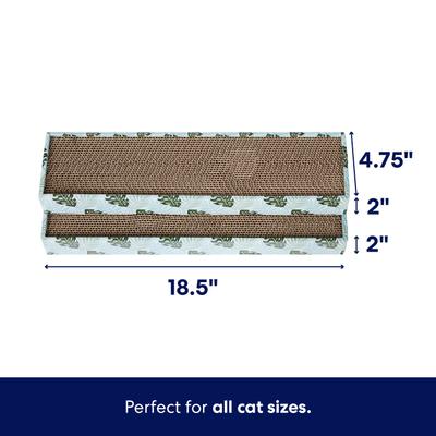 Show full view: Frisco Single-Wide Cat Scratcher Toy with Catnip, 2 count, Tropical Paradise slide 2 of 6