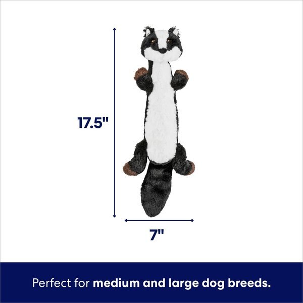 Frisco Holiday Skunk Skinny Plush Squeaky Dog Toy