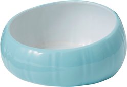 Frisco Slanted Ceramic Dog Bowl, Blue, Medium: 4 cup