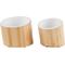 Show in main carousel: Frisco Slanted Non-Skid Elevated Bamboo Melamine Bowl with Bamboo Stand, Large: 6 cup slide 6 of 11