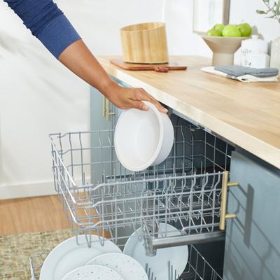 Show full view: Frisco Slanted Non-Skid Elevated Bamboo Melamine Bowl with Bamboo Stand, Large: 6 cup slide 7 of 11