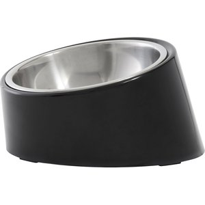 Frisco Slanted Stainless Steel Bowl, Black, Small: 1 cup, 1 count