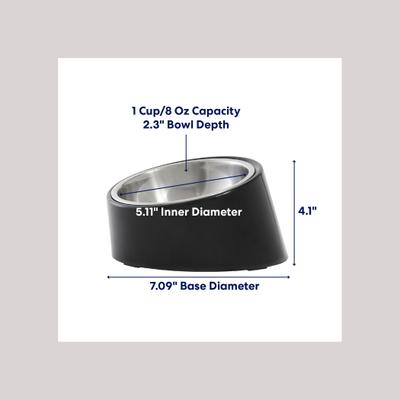 Show full view: Frisco Slanted Stainless Steel Bowl, Black, Small: 1 cup, 1 count slide 3 of 10