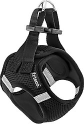 Frisco Small Breed Soft Vest Step In Back Clip Dog Harness, Black, 12 to 15-in chest