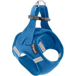 Frisco Small Breed Soft Vest Step In Back Clip Dog Harness, Blue, 12 to 15-in chest
