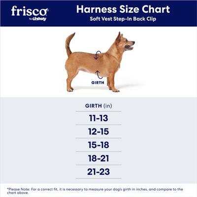 Show full view: Frisco Small Breed Soft Vest Step In Back Clip Dog Harness, Pink, 15 to 18-in chest slide 3 of 8