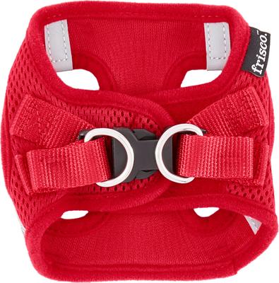 Show full view: Frisco Small Breed Soft Vest Step In Back Clip Dog Harness, Red, 11 to 13-in chest slide 4 of 8