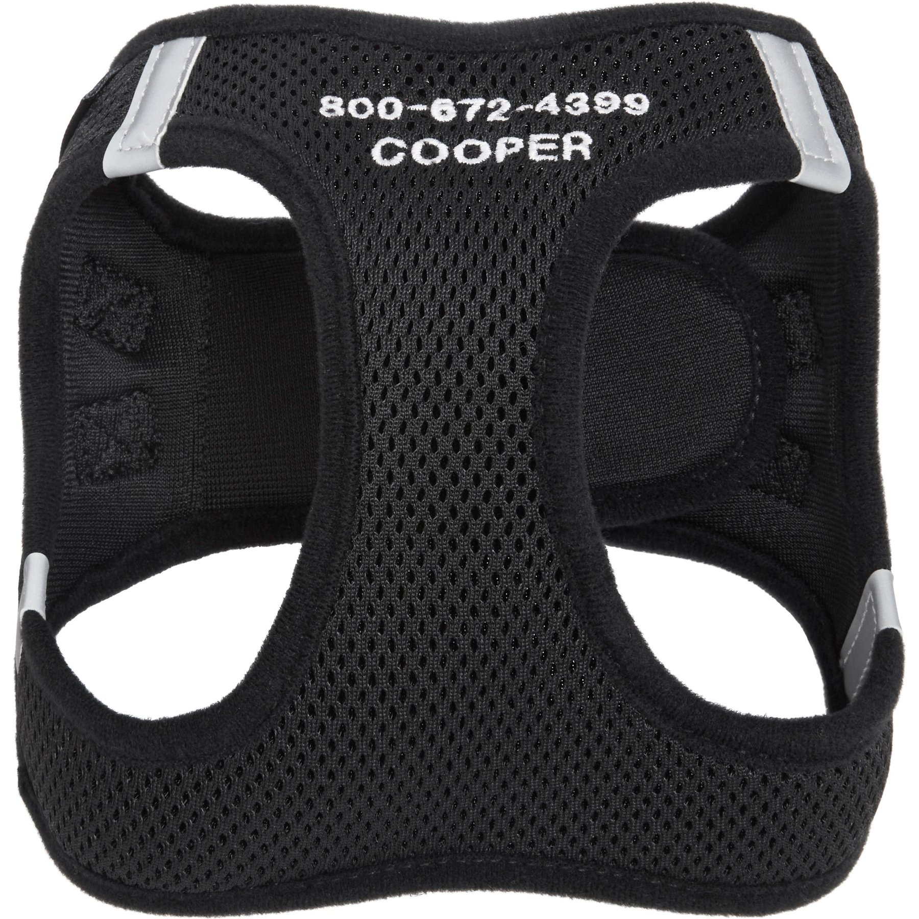 Frisco Small Breed Soft Vest Step In Personalized Back Clip Dog Harness, Black, 15 to 18-in chest