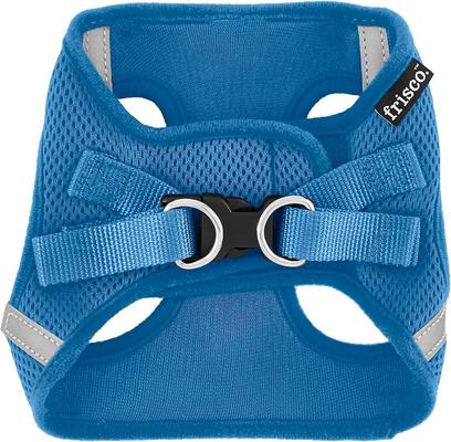 Show full view: Frisco Small Breed Soft Vest Step In Personalized Back Clip Dog Harness, Blue, 21 to 23-in chest slide 6 of 10