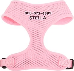 Frisco Small & Medium Breed Soft Mesh Personalized Back Clip Dog Harness, 12 to 16.5-in chest, Pink