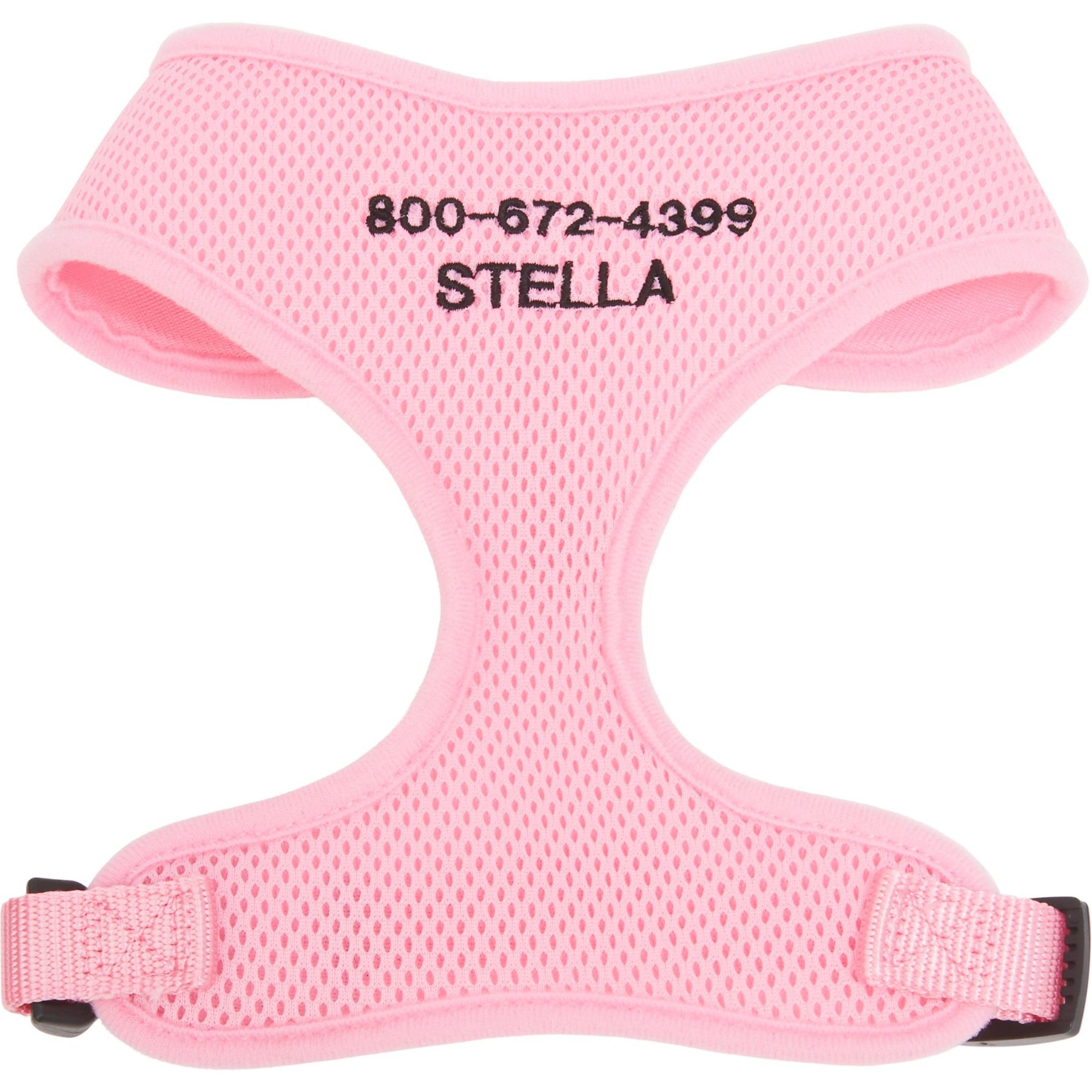 Frisco Small & Medium Breed Soft Mesh Personalized Back Clip Dog Harness, 12 to 16.5-in chest, Pink