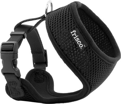 Show full view: Frisco Small & Medium Breed Soft Mesh Personalized Back Clip Dog Harness, 14 to 18.5-in chest, Black slide 7 of 9