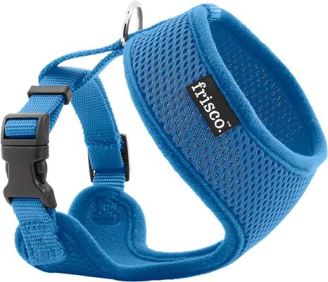 Show full view: Frisco Small & Medium Breed Soft Mesh Personalized Back Clip Dog Harness, 18.5 to 24-in chest, Blue slide 6 of 8