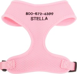 Frisco Small & Medium Breed Soft Mesh Personalized Back Clip Dog Harness, 18.5 to 24-in chest, Pink