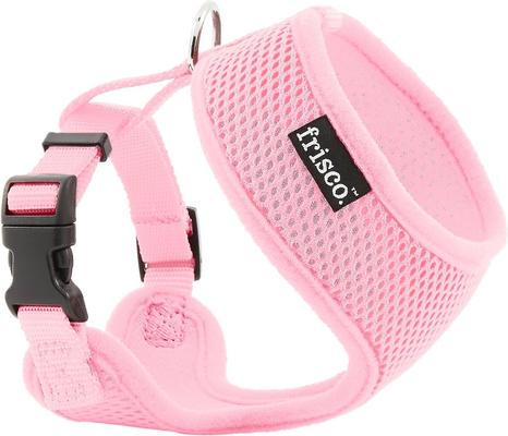 Show full view: Frisco Small & Medium Breed Soft Mesh Personalized Back Clip Dog Harness, 18.5 to 24-in chest, Pink slide 6 of 8