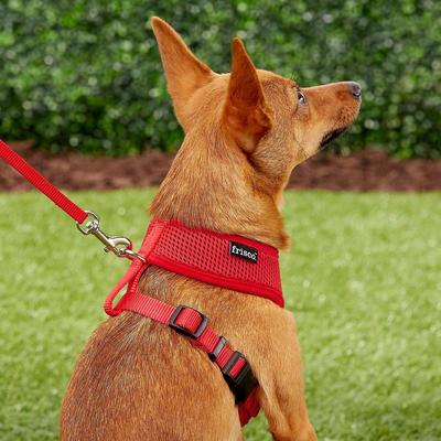 Show full view: Frisco Small & Medium Breed Soft Mesh Personalized Back Clip Dog Harness, 18.5 to 24-in chest, Red slide 7 of 8