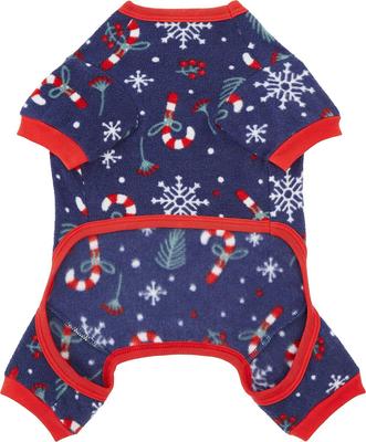 Show full view: Frisco Snowy Nights Dog & Cat Cozy Polar Fleece PJs, Medium slide 4 of 8