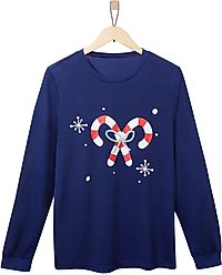 Frisco Snowy Nights Unisex Adult Pajama Jersey Top, X-Large