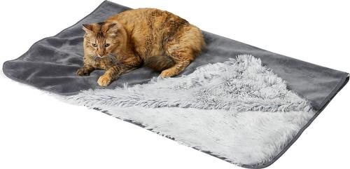 Show full view: Frisco Sofa Bed with Removable Cover, Large, Gray + Eyelash Cat & Dog Blanket, Silver slide 6 of 10