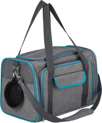 Show full view: Frisco Soft Double Sided Expandable Airline Compliant Dog & Cat Carrier, Gray, Medium slide 4 of 8