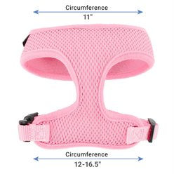 Frisco Soft Mesh Back Clip Dog Harness, Pink, Small: 12 to 16.5-in chest slide 2 of 7