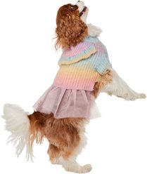 Frisco Soft Multi Stripe Ombre Dog & Cat Sweater Dress, Medium