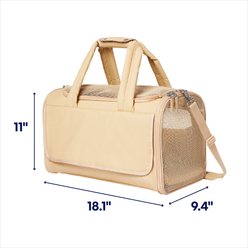 Frisco Soft-Sided Airline Compliant Dog & Cat Carrier, Beige slide 2 of 9