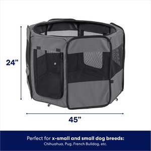 Frisco Soft-Sided Dog, Cat & Small Pet Exercise Playpen, 36-in L x 36-in W x 24-in H
