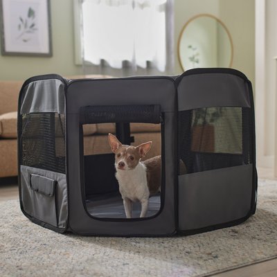 Frisco Frisco Soft-Sided Dog, Cat & Small Pet Exercise Playpen, 42-in L x 42-in W x 24-in H