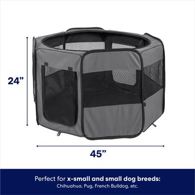 Show full view: Frisco Soft-Sided Dog, Cat & Small Pet Exercise Playpen, 42-in L x 42-in W x 24-in H slide 2 of 9