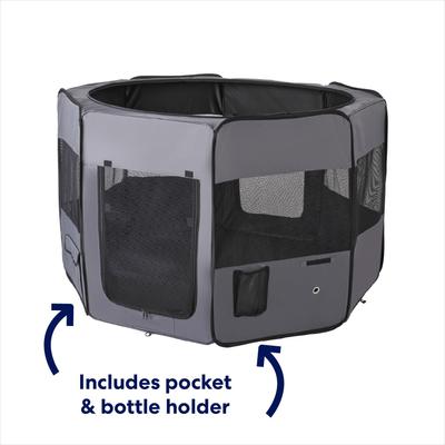 Show full view: Frisco Soft-Sided Dog, Cat & Small Pet Exercise Playpen, 48-in L x 48-in W x 32-in H slide 5 of 10