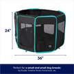 Show in main carousel: Frisco Soft-Sided Dog, Cat & Small Pet Exercise Playpen, Black/Teal, 36-in L x 36-in W x 24-in H slide 2 of 9