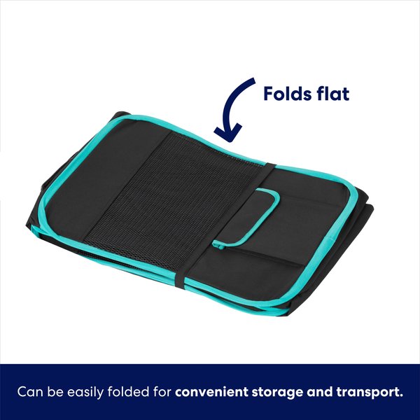 Show full view: Frisco Soft-Sided Dog, Cat & Small Pet Exercise Playpen, Black/Teal, 36-in L x 36-in W x 24-in H slide 4 of 9