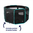 Show in main carousel: Frisco Soft-Sided Dog, Cat & Small Pet Exercise Playpen, Black/Teal, 36-in L x 36-in W x 24-in H slide 5 of 9