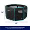 Show in main carousel: Frisco Soft-Sided Dog, Cat & Small Pet Exercise Playpen, Black/Teal, 45-in L x 45-in W x 24-in H slide 3 of 10