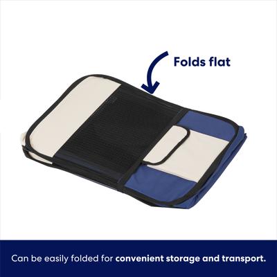 Show full view: Frisco Soft-Sided Dog, Cat & Small Pet Exercise Playpen, Cream/Navy, 45-in L x 45-in W x 24-in H slide 4 of 9