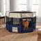 Show in main carousel: Frisco Soft-Sided Dog, Cat & Small Pet Exercise Playpen, Cream/Navy, 62-in L x 62-in W x 32-in H slide 1 of 9